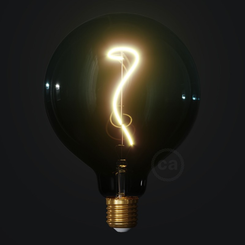 Bombilla LED Globo G125 Serie Pastel, Dusk, filamento laminado 4W E27 Regulable 2200K