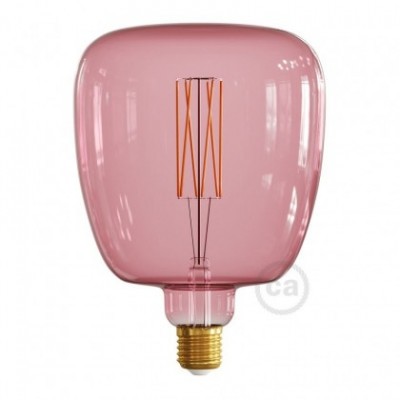 Bombilla LED XXL Bona Serie Pastel, Berry Red, filamento recto 4W E27 Regulable 2200K