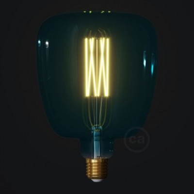 Bombilla LED XXL Bona Serie Pastel, Ocean Blue, filamento recto 4W E27 Regulable 2200K