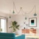 Bombilla LED XXL Bona Serie Pastel, Ocean Blue, filamento recto 4W E27 Regulable 2200K