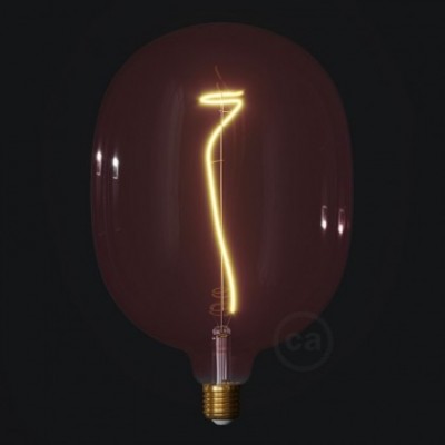 Bombilla LED XXL Egg Serie Pastel, Berry Red filamento laminado 4W E27 Regulable 2200K
