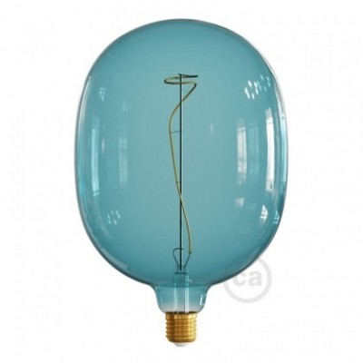 Bombilla LED XXL Egg Serie Pastel, Ocean Blue filamento laminado 4W E27 Regulable 2200K