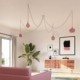 Bombilla LED XXL Cobble Serie Pastel, Berry Red filamento espiral 4W E27 Regulable 2200K