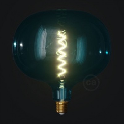 Bombilla LED XXL Cobble Serie Pastel, Ocean Blue filamento espiral 4W E27 Regulable 2200K