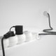 Multienchufe con cable en tejido colorado efecto seda Negro ZigZag RZ04 y clavija Schuko con anillo comfort