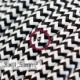 Multienchufe con cable en tejido colorado efecto seda Negro ZigZag RZ04 y clavija Schuko con anillo comfort