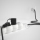 Multienchufe con cable en tejido colorado efecto seda 3D en relieve Estrellas RT41 y clavija Schuko con anillo comfort
