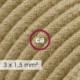 Multienchufe con cable en Jute RN06 y clavija Schuko con anillo comfort