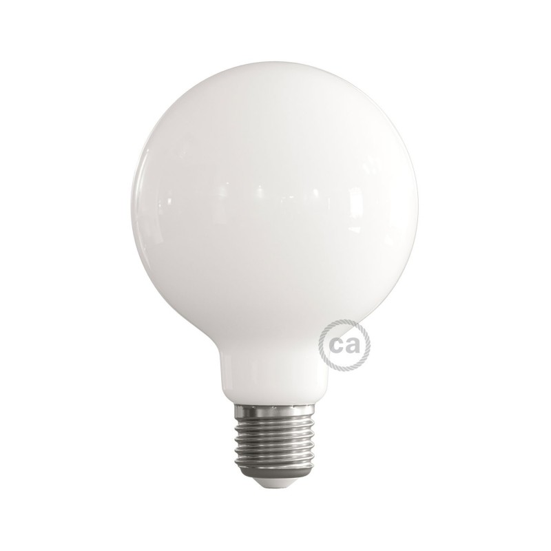 Bombilla LED Globo G95 Cristal BLANCO LECHE 7,5W E27 2700K DIMMABLE