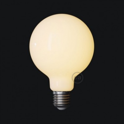 Bombilla LED Globo G95 Cristal BLANCO LECHE 7,5W E27 2700K DIMMABLE