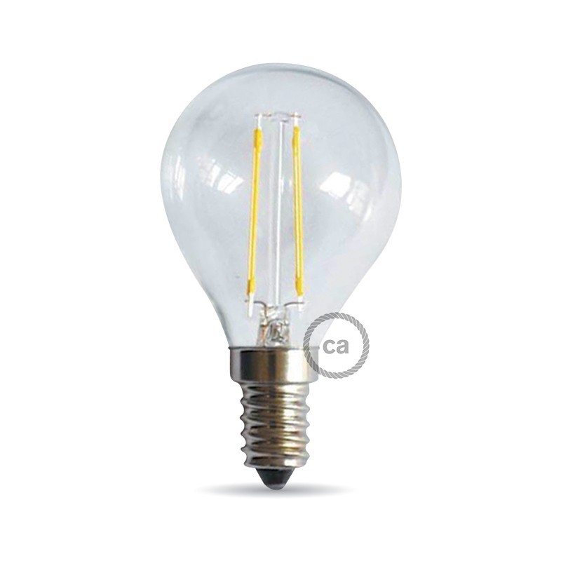 Bombilla filamento Led Esférica 4W E27 Clara