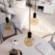 Bombilla Globo G125 LED Dorada para suspensiones - Filamento letra "Home" - 5W E27 Decorativa Vintage 2000K