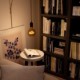 Bombilla Globo G125 LED Dorada para suspensiones - Filamento letra "Home" - 5W E27 Decorativa Vintage 2000K