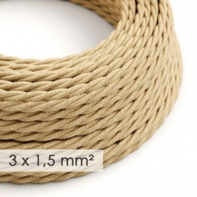 Cable electrico de sección grande 3x1,50 trenzado - Jute TN06