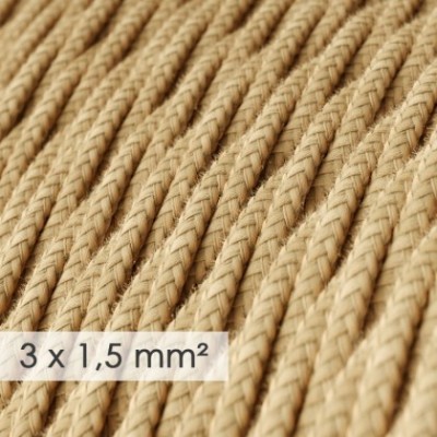 Cable electrico de sección grande 3x1,50 trenzado - Jute TN06