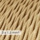 Cable electrico de sección grande 3x1,50 trenzado - Jute TN06
