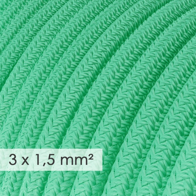 Cable electrico de sección grande 3x1,50 redondo - Tejido Efecto Seda Ópalo RH69