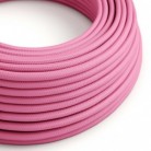 Cable Eléctrico Redondo Recubierto en tejido Efecto Seda Color Sólido, Fuchsia RM08