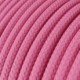Cable Eléctrico Redondo Recubierto en tejido Efecto Seda Color Sólido, Fuchsia RM08