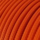 Cable Eléctrico Redondo Recubierto en tejido Efecto Seda Color Sólido, Naranja RM15