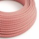 Cable Eléctrico Redondo Recubierto en tejido Efecto Seda ZigZag, Rojo RZ09