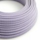 Cable Eléctrico Redondo Recubierto en tejido Efecto Seda ZigZag, Lila RZ07