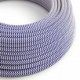 Cable Eléctrico Redondo Recubierto en tejido Efecto Seda ZigZag, Azul RZ12