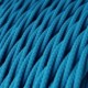 Cable Eléctrico Trenzado Recubierto en tejido Efecto Seda Color Sólido, Turquesa TM11