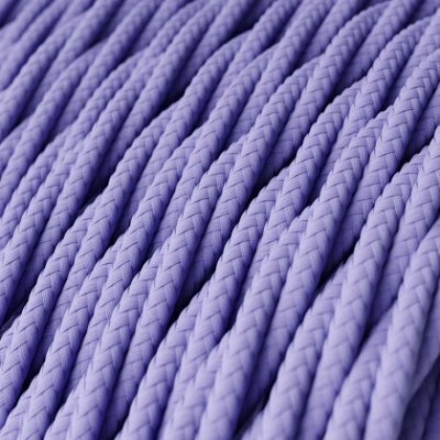Cable Eléctrico Trenzado Recubierto en tejido Efecto Seda Color Sólido, Lila TM07