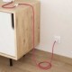 Cable Eléctrico Trenzado Recubierto en tejido Efecto Seda Color Sólido, Fuchsia TM08