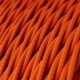 Cable Eléctrico Trenzado Recubierto en tejido Efecto Seda Color Sólido, Naranja TM15
