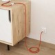 Cable Eléctrico Trenzado Recubierto en tejido Efecto Seda Color Sólido, Naranja TM15