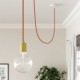 Cable Eléctrico Trenzado Recubierto en tejido Efecto Seda Color Sólido, Naranja TM15