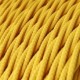 Cable Eléctrico Trenzado Recubierto en tejido Efecto Seda Color Sólido, Amarillo TM10