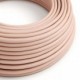 Cable Eléctrico Redondo Recubierto en tejido Efecto Seda Color Sólido, Rosa Baby RM16