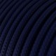 Cable Eléctrico Redondo Recubierto en tejido Efecto Seda Color Sólido, Azul Marino RM20