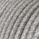 Cable Eléctrico Redondo Recubierto en Lino Natural Gris RN02