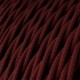 Cable Eléctrico Trenzado Recubierto en tejido Efecto Seda Color Sólido Bordeos TM19