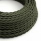 Cable Eléctrico Trenzado Recubierto en Algodón Color Sólido Verde Gris TC63