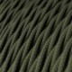 Cable Eléctrico Trenzado Recubierto en Algodón Color Sólido Verde Gris TC63
