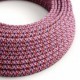 Cable eléctrico Redondo recubierto en tejido efecto seda RX00 Pixel Fuchsia