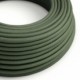 Cable Eléctrico Redondo Recubierto en Algodón Color Sólido Verde Gris RC63