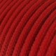 Cable Eléctrico Redondo Recubierto en Algodón Color Sólido Rojo Fuego RC35