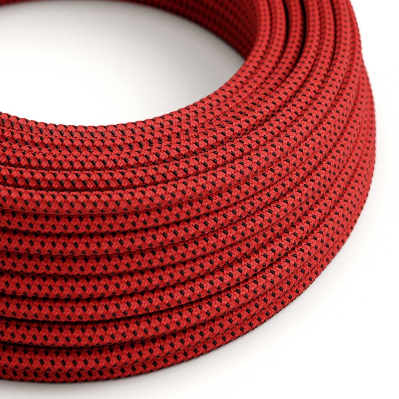 Cable Eléctrico Redondo Recubierto en tejido Efecto 3D en relieve Red Devil RT94