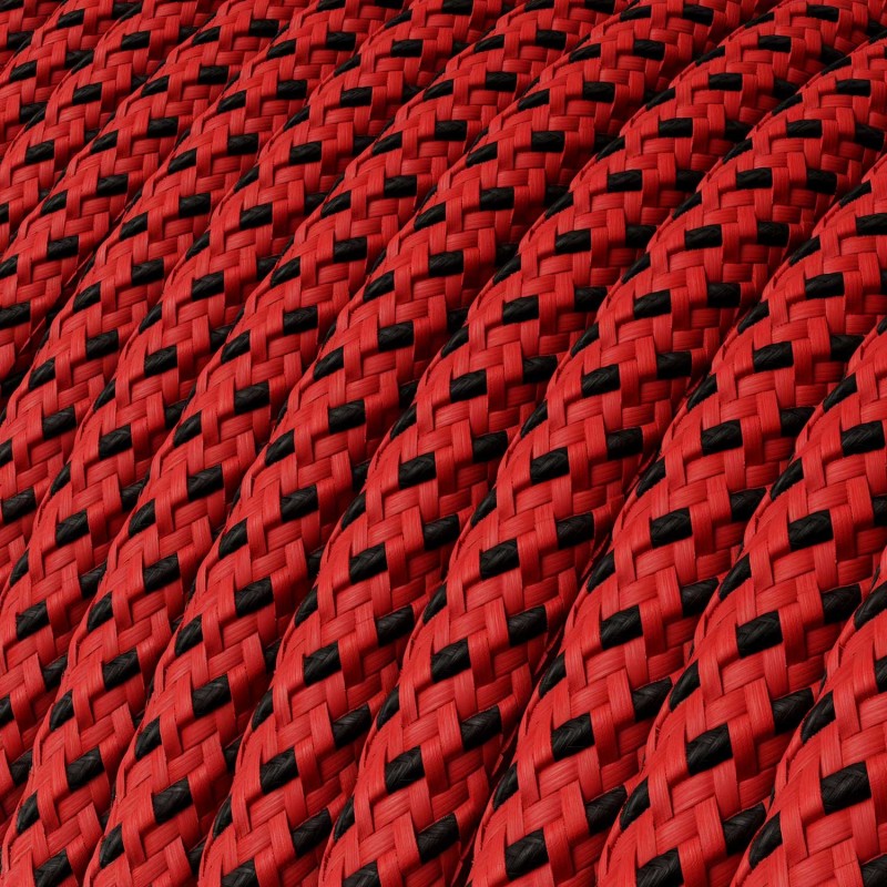 Cable Eléctrico Redondo Recubierto en tejido Efecto 3D en relieve Red Devil RT94