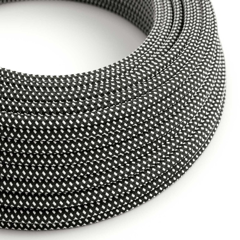 Cable eléctrico Redondo Recubierto en tejido Efecto 3D en relieve Estrellas RT41