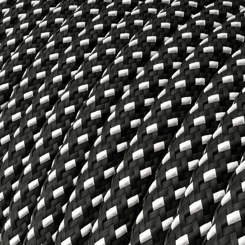 Cable eléctrico Redondo Recubierto en tejido Efecto 3D en relieve Estrellas RT41