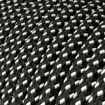 Cable eléctrico Redondo Recubierto en tejido Efecto 3D en relieve Estrellas RT41