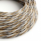 Cable Eléctrico Trenzado Recubierto de Yute, Algodón y Lino Natural TN07