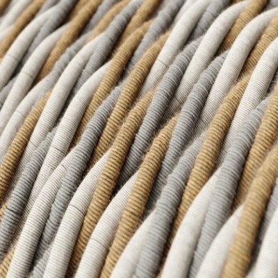 Cable Eléctrico Trenzado Recubierto de Yute, Algodón y Lino Natural TN07